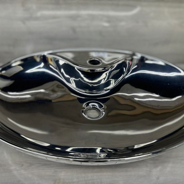 Silver Ceramic Vanity